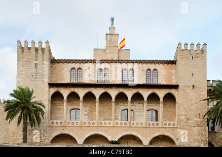 Palacio De La Almudaina in der Altstadt von Palma de Mallorca, Mallorca, Balearen, Spanien, Europa Stockfoto