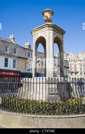 Terrasse zu Fuß, Bog Insel, Bath, Somerset, England, Vereinigtes Königreich Stockfoto