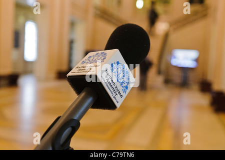 Mikrofon an die Northern Ireland Assembly Stockfoto