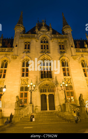 Provinciaal Hof, Landesgericht, Markt, Marktplatz, Brügge, Brügge, West-Flandern, flämische Region, Belgien Stockfoto