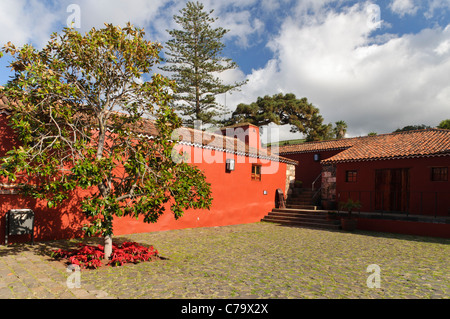 Casa del Vino La Baranda, Weinmuseum, ehemaliges Bauernhaus in eine traditionelle kanarische Architektur, El Sauzal, Teneriffa, Spanien Stockfoto