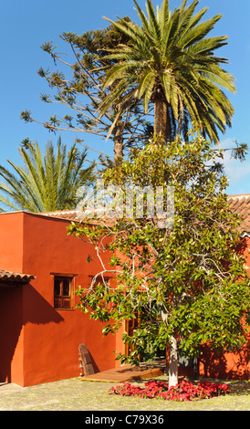 Casa del Vino La Baranda, Weinmuseum, ehemaliges Bauernhaus in eine traditionelle kanarische Architektur, El Sauzal, Teneriffa, Spanien Stockfoto