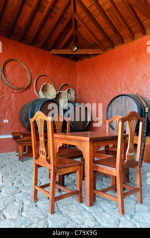 Casa del Vino La Baranda, Weinmuseum, ehemaliges Bauernhaus in eine traditionelle kanarische Architektur, El Sauzal, Teneriffa, Spanien Stockfoto