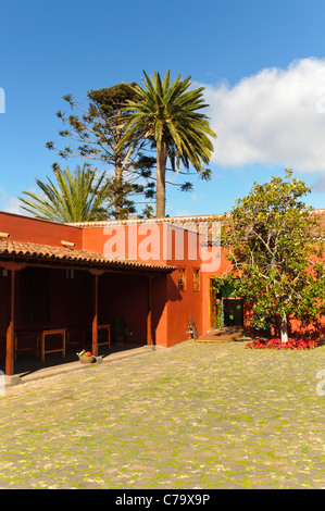 Casa del Vino La Baranda, Weinmuseum, ehemaliges Bauernhaus in eine traditionelle kanarische Architektur, El Sauzal, Teneriffa, Spanien Stockfoto