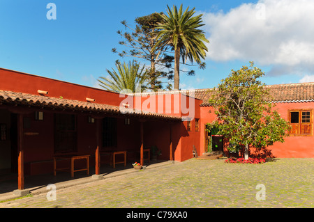 Casa del Vino La Baranda, Weinmuseum, ehemaliges Bauernhaus in eine traditionelle kanarische Architektur, El Sauzal, Teneriffa, Spanien Stockfoto