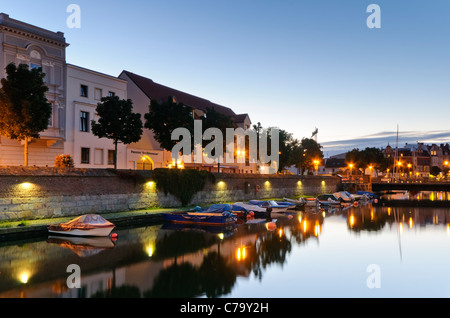 Boote, Abend Stimmung im Hafen, Stralsund, Ostsee, Mecklenburg-Western Pomerania, Deutschland, Europa Stockfoto