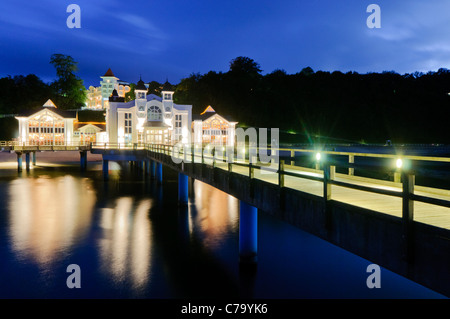 Historische Seebrücke mit Restaurant, Ostsee resort Sellin, Ostsee, Rügen Insel Mecklenburg-Western Pomerania, Deutschland, Europa Stockfoto