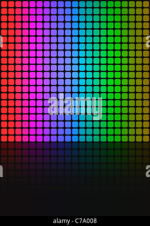 Geometrische blaue Quadrate Illustration mit Reflexionen und Exemplar. Stockfoto