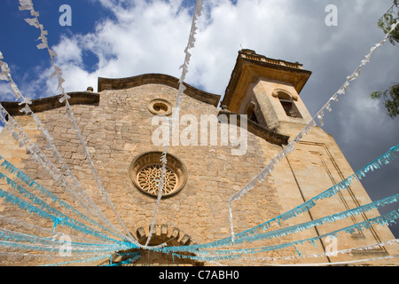 Detail der Kirche von Valldemossa in Insel Mallorca, Spanien Stockfoto