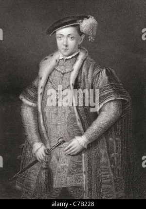 Eduard VI., 1537 – 1553. König von England und Irland. Stockfoto