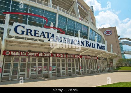 Haupteingang-Türen von Great American Ball Park, Cincinnati, Ohio Stockfoto