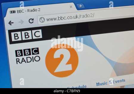 BBC Radio 2 screenshot Stockfoto