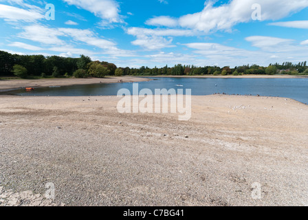 Niedrige Wasserstände an Edgbaston Reservoir Stockfoto