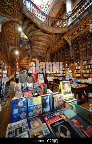 Berühmte Lello Buchhandlung in Porto, Nordportugal, Europa Stockfoto