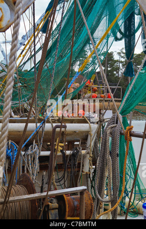 Garnelen-Bootsdeck. chriskirkphotography.NET Stockfoto