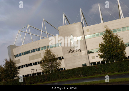 Das Liberty Stadium in Swansea - Heimat von Swansea City Football Club und der Fischadler Rugby-Team. Stockfoto