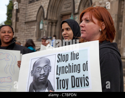 Todesstrafe Gegner Protest geplante Hinrichtung von Troy Davis Stockfoto