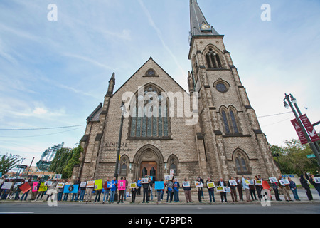 Todesstrafe Gegner Protest geplante Hinrichtung von Troy Davis Stockfoto