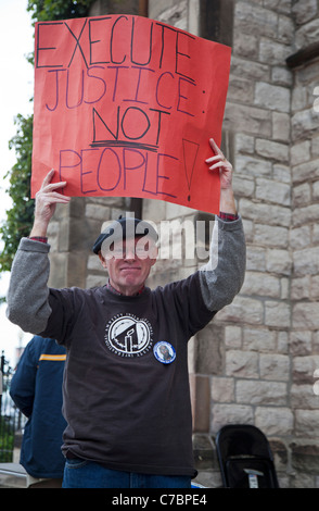 Todesstrafe Gegner Protest geplante Hinrichtung von Troy Davis Stockfoto