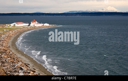 Marrowstone Point Lighthouse, Fort Flagler State Park, Washington, USA Stockfoto