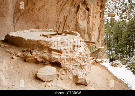 Alkoven-Haus, Bandelier National Monument, New Mexico, USA Stockfoto