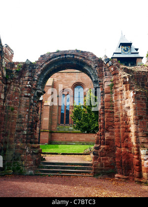 Ruinen von St John the Baptist Church in Chester Cheshire UK Stockfoto