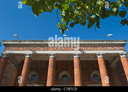 außen die erste Kirche Christi Wissenschaftler in Richmond nach Themse, Surrey, england Stockfoto