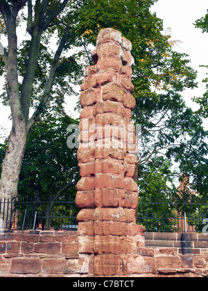 Ruinen von St John the Baptist Church in Chester Cheshire UK Stockfoto