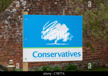 Förderung Wahlplakat für die Conservative Party 2011. Norwich, Norfolk. Stockfoto
