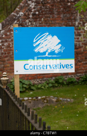 Förderung Wahlplakat für die Conservative Party 2011. Norwich, Norfolk. Stockfoto