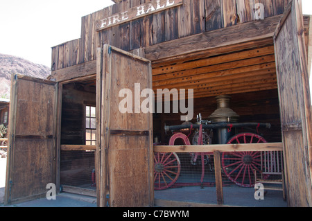 Feuerwache "," Calico Ghost verlassene Minenstadt, Yermo, San Bernardino County, Kalifornien, USA Stockfoto