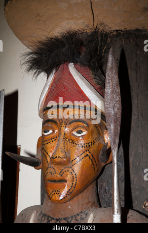 Indien, Nagaland, Mo, Wangkhao, Dorf Morung Headhunter tribal Mask Stockfoto