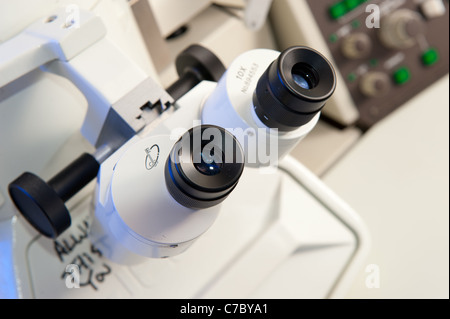 Elektronen-Mikroskop in einem wissenschaftlichen Labor Stockfoto