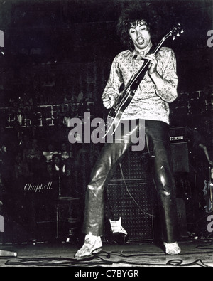 CHICKEN SHACK-UK-Rock-Gruppe mit dem Gitarristen Stan Webb über 1975 Stockfoto