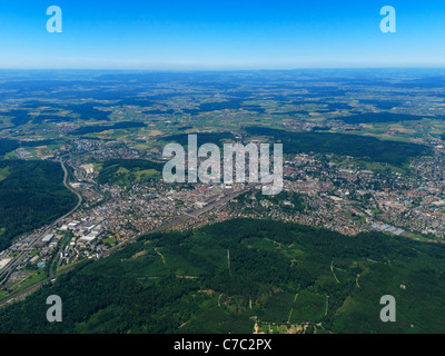 Die Industriestadt Winterthur (Luftaufnahme), Schweiz CH Stockfoto