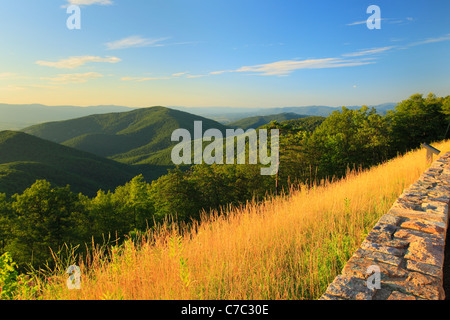 Zwei Meile laufen übersehen, Shenandoah-Nationalpark, Virginia, USA Stockfoto