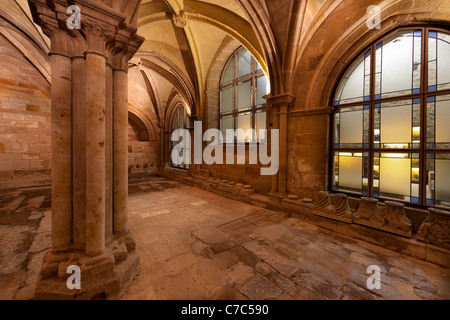 Ansicht der wettinischen im Kloster Santa Maria la Real. Aguilar de Campoo,Palencia.Province von Castilla y Leon.Spain. Stockfoto