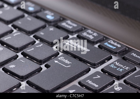 Tastatur auf einem Laptop genommen in einem Studio mit drei leichten am 10. Oktober 2011 Stockfoto