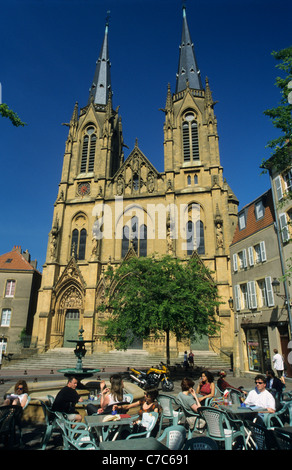 Ste Segolene Kirche und Place Jeanne d ' Arc, Metz, Moselle, Lothringen, Frankreich Stockfoto