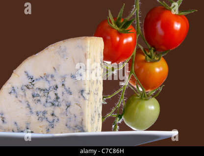 Keil Vollfett weichen Blauschimmelkäse Stockfoto