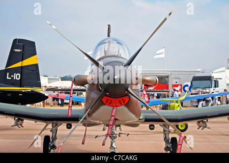 Slowenische Armee Pilatus PC - 9M L9-68 auf dem Display Royal International Air Tattoo Event 16. Juli 2006 in Fairford, Vereinigtes Königreich Stockfoto