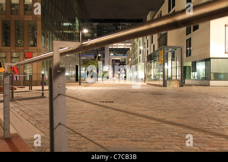 Colgone Rheinauhafen in der Nacht, Köln Rheinauhafen Bei Nacht Stockfoto