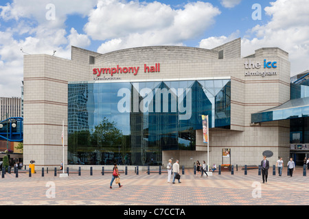 Eintritt in der Symphony Hall von der Seite der Broad Street, Birmingham, West Midlands, England, UK Stockfoto