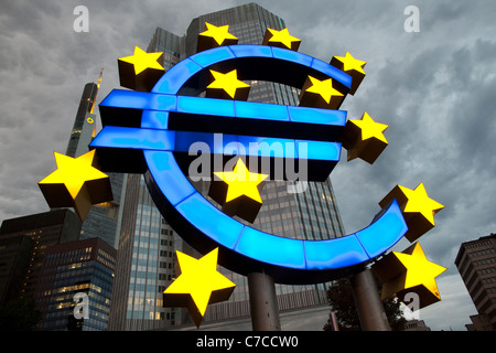 Das Euro-Zeichen, die offizielle Währung der Euro-Zone in der Europäischen Union. Foto: Jeff Gilbert Stockfoto