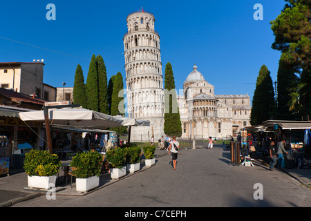 Dom und dem schiefen Turm von Pisa (Torre Pendente di Pisa), Pisa, Toscana, Italien, Europa Stockfoto