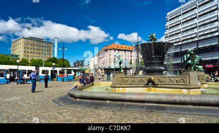 Wasser-Brunnen in Göteborg oder in Göteborg, Schweden Stockfoto