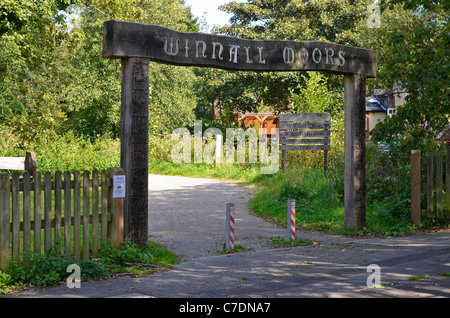 Winnal Mauren Naturschutzgebiet entlang der Flussaue der Fluss Itchen im Nord-Osten von Winchester, Hampshire, England Stockfoto