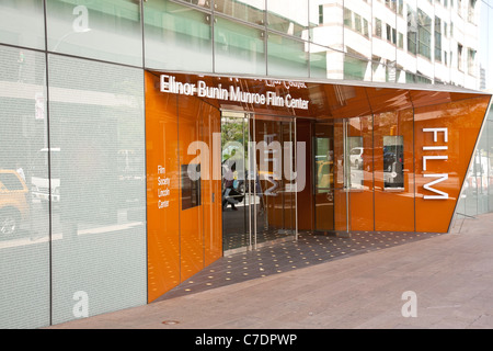 Elinor Bunin Munroe Film Center Eingang, Lincoln Center, New York Stockfoto