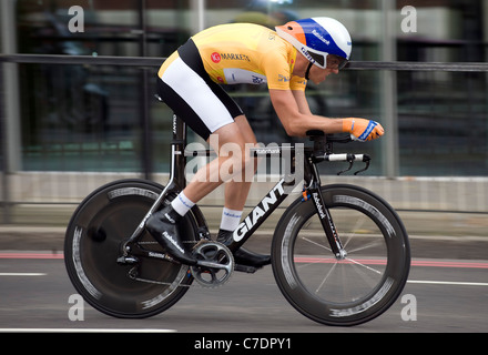 Lars Boom (NED) Rabobank Rennen im Zeitfahren in Stufe 8 der 2011 Tour of Britain Stockfoto