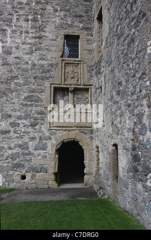 Eingang zum Schloss Scalloway Shetland-Inseln Schottland September 2011 Stockfoto